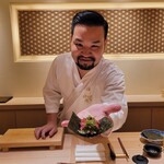 江戸焼肉 - 近重泰輔氏と名刺代わり