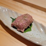 江戸焼肉 - ツラミのなめろう握り