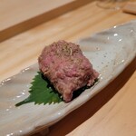 江戸焼肉 - ツラミのなめろう握り