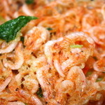 菊屋 - 桜えびかき揚げ アップ  ビールが飲みたい！