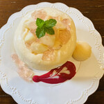 カフェアンジェ - 季節のパンケーキ(桃)