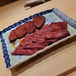 江戸焼肉 - タレ肉 純血但馬万葉牛３６か月 ヒレと神のハラミ