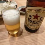 Shokudou Takahiro - 赤星が瓶ビールで一番ですね