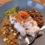 curry but curry - 2種のあいがけカレー1300円