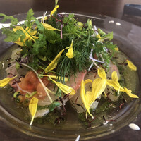 トラットリア イル レガーロ - カンパチのカルパッチョ