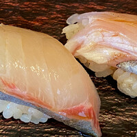 SUSHI TOKYO TEN、 横浜店 - シマアジとサワラ
