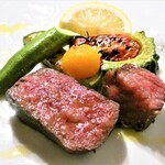 オステリア イルファーロ - 里見伏姫牛サーロインのビステッカ