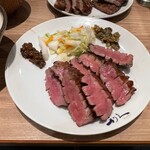 Gyuutan Sumiyaki Rikyuu - 牛たん極定食、牛たん味くらべ、玉子入りとろろ、芋煮汁(宮城風)