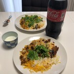 ビリヤニ大澤 - パクチー乗せて　ライタも用意して　できるだけ冷やしたコカ・コーラと共に