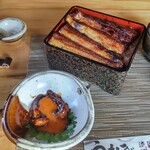 町田 うなぎ流木 - 『上うな重、関西風地焼』『肝焼きのタレ味(割きたての肝焼き)』