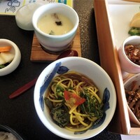 魚庵 千畳敷 - 冷製柚子麺、茶碗蒸し