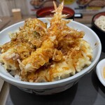 天丼てんや×とんかつ知多家 - トリオスター天丼＋小そばサービスセット