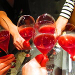 北海道焼肉 北うし - 　　[b:ワインペアリング・カンパイ用に余市産の微発泡ロゼ・早華咲月（サハナサズキ）]　