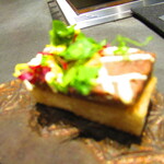 北海道焼肉 北うし - 　１．【前菜１-２】　ツブとあおさのテリーヌ