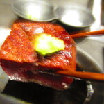 北海道焼肉 北うし - 　４．【[b:特選２焼肉]】 　　　　　　　[b:3週間熟成知床和牛シャトーブリアン] 　　　　　　　　　　　本わさび・岩塩・北うし醤油　