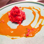 北海道焼肉 北うし - 　２．【特撰-１】びえい和牛サーロインのとろけるユッケ