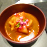 北海道焼肉 北うし - 　１．【前菜-１-４】　夕張メロンと北寄のキムチ