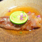 北海道焼肉 北うし - 　８．【特選4】　びえい和牛のサーロイン　焼きしゃぶ