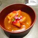 北海道焼肉 北うし - 　１．【前菜-１-４】　夕張メロンと北寄のキムチ