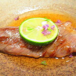 北海道焼肉 北うし - 　８．【特選4】　びえい和牛のサーロイン　焼きしゃぶ