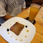 山小屋　佐藤 - パウンドケーキ＆オレンジジュース