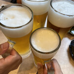Sushiwo Ajiwau Kaisenton'Ya Hamano Gentamaru - 生ビールでカンパーイ