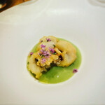 前芝料理店 - 淡路鱧フリット　アボカド　梅