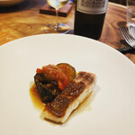 前芝料理店 - 明石産真鯛　夏野菜ラタトゥイユ