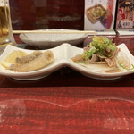 鶏飛人 - つきだし　メヒカリ唐揚げ　ずりポン酢