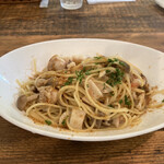 スパゲッティ専門 こぱぞう - ホタテとキノコ、からすみのスパゲッティ大盛