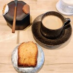 ACiD brianza - 前回も美味しかった焦がしバターのパウンドケーキにビーポレン発酵バターと季節のジャムと。ふんわりさっくりリッチ香ばしいパウンドケーキ美味しいしビーポレンバターもジャムも美味しい楽しい☆