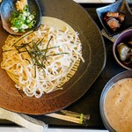 旬菜・じねんじょ市場　とろろ庵 - 【2022.08】とろろ濃厚つけ麺(税込1,100円) 