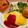ラケル - チキンライスのモッツァレラチーズオムライス
　セットスープ付　1350円