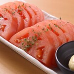 Refreshing! whole tomato slices