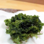 小料理きょうわ - アーサーの天ぷら。