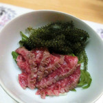 小料理きょうわ - 宮古牛のたたき。松坂牛の幼牛です。