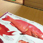 小料理きょうわ - ご主人がアカジンの図鑑をもってきてくれました