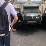 品川フレンチカフェ - 自衛隊の軽装甲機動車。
