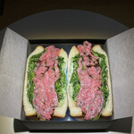 トレイス - おみやは見蘭牛のローストビーフサンドでした