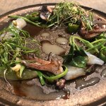 レヴォ - アオリイカ、つるむらさき、グレープフルーツソース