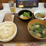 Sukiya - 牛まぜのっけ朝食（わしつみれ汁変更）