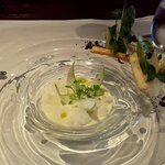レストラン マノワ - 冷前菜：グリーンアスパラとじゃがいもの冷たいヴィシソワーズポタージュ（2022.7）