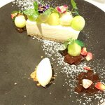 レストラン マノワ - メロンのコンポートとソルベ（2022.7）