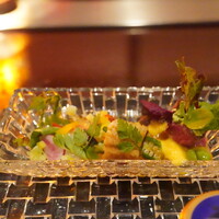 秋田牛鉄板焼 銀座五明 - 北海道水蛸、秋田牛ローストビーフ