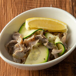 Lemon-marinated gizzard