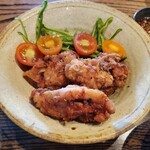 石の蔵 - 那須鶏唐揚げ　～黒ニンニク葱ソース