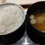 天ぷら ご天 - ご飯とお味噌汁