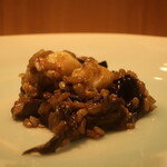 RISTORANTE IL NODO - 小田原志村さんの有機栽培お米”にこまる” 鎌倉海老 小田原山北 夏キノコアップ