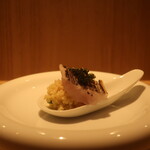 RISTORANTE IL NODO - 逗子小坪漁港の収穫 太刀魚炙り クスクス 葉生姜