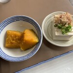 Tokiwa Shokudou - かぼちゃ煮、冷奴【2022.8】